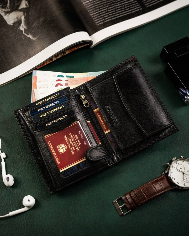 Leather's wallet RFID PETERSON PTN 333-CA