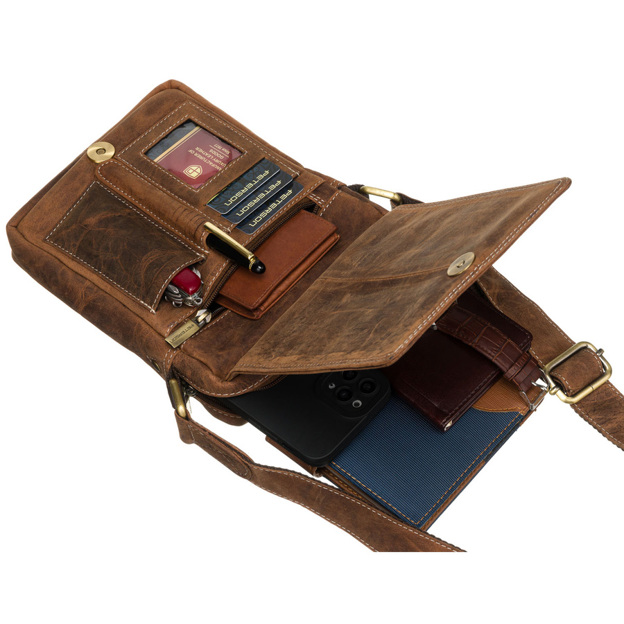 Leather bag PETERSON PTN 250586-NSH