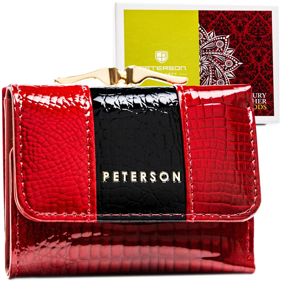 Leather wallet RFID PETERSON PTN PH32-3-RS